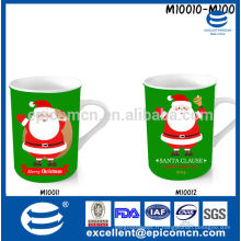 Cuisine et salle à manger nouvelle théière à la Chine oseuse Tasse à café en porcelaine rouge et vert brillante 300-330ml pour Noël